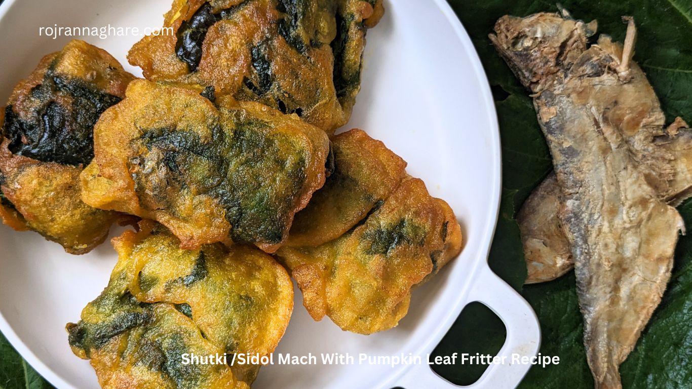 Shidol Shutki Mach With Pumpkin Leaf Fritter